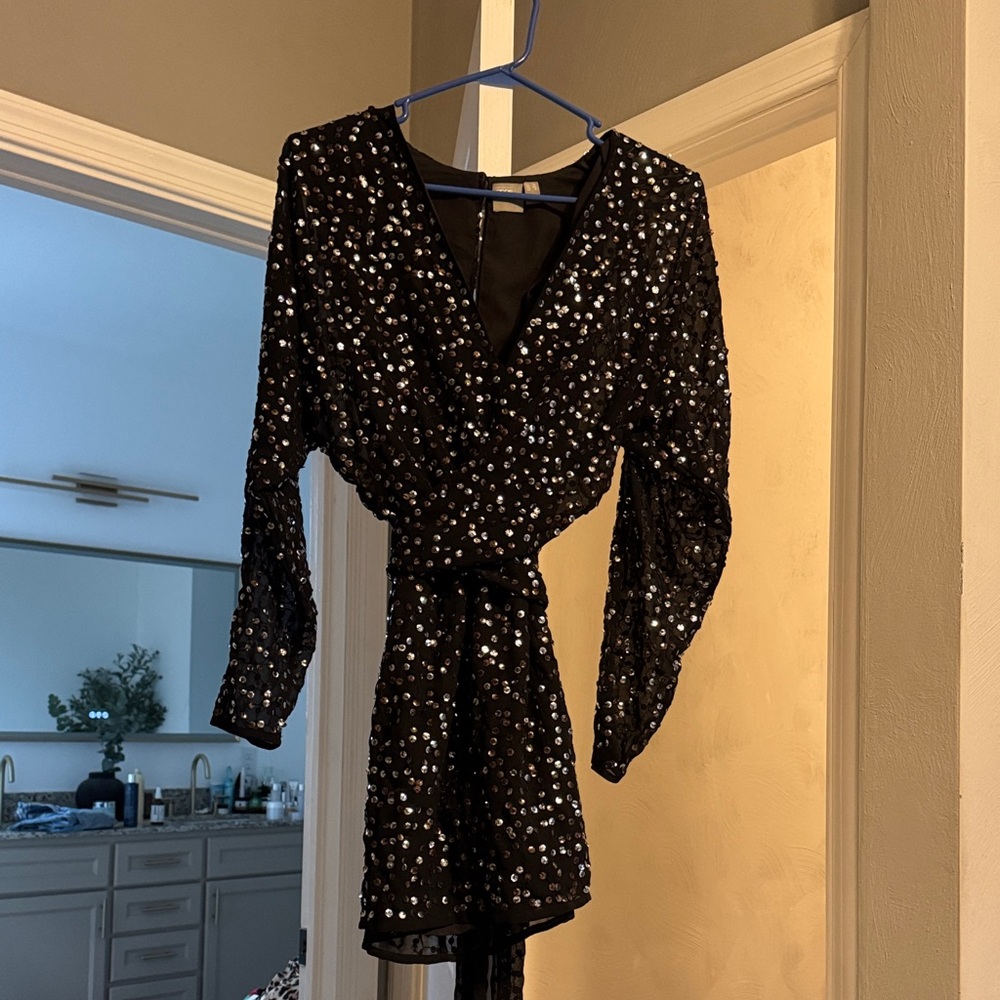 ASOS Black Dress with Sequin Detail